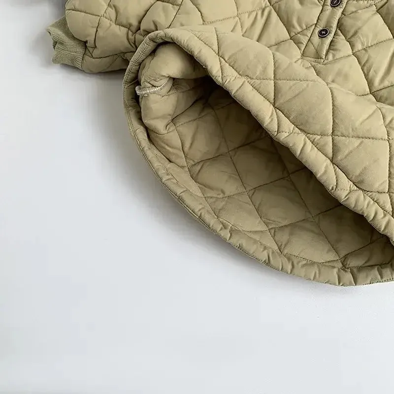 Solid Quilted Padded Jacket