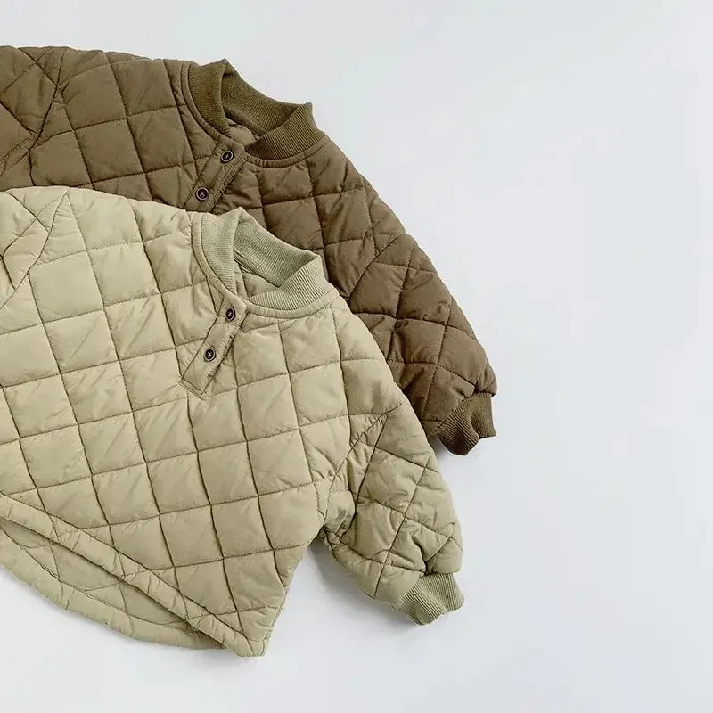 Solid Quilted Padded Jacket