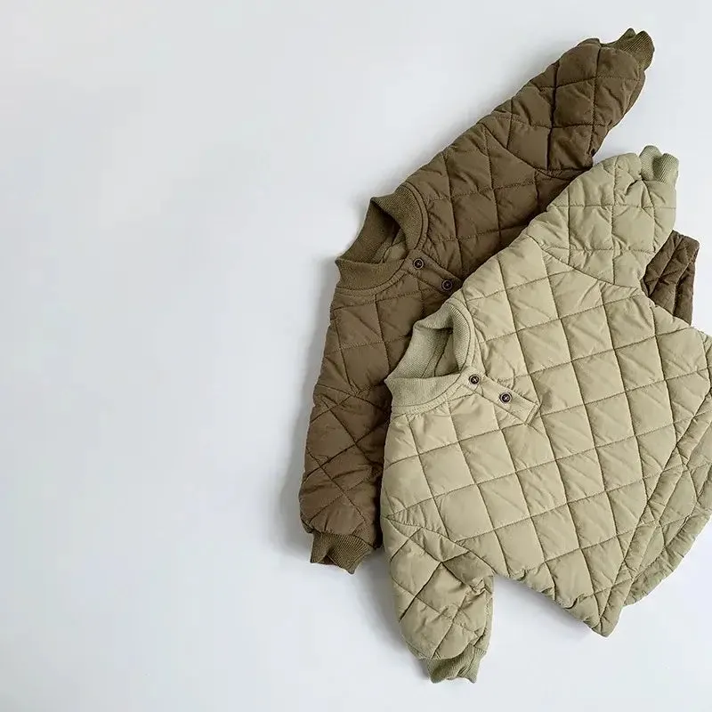 Solid Quilted Padded Jacket