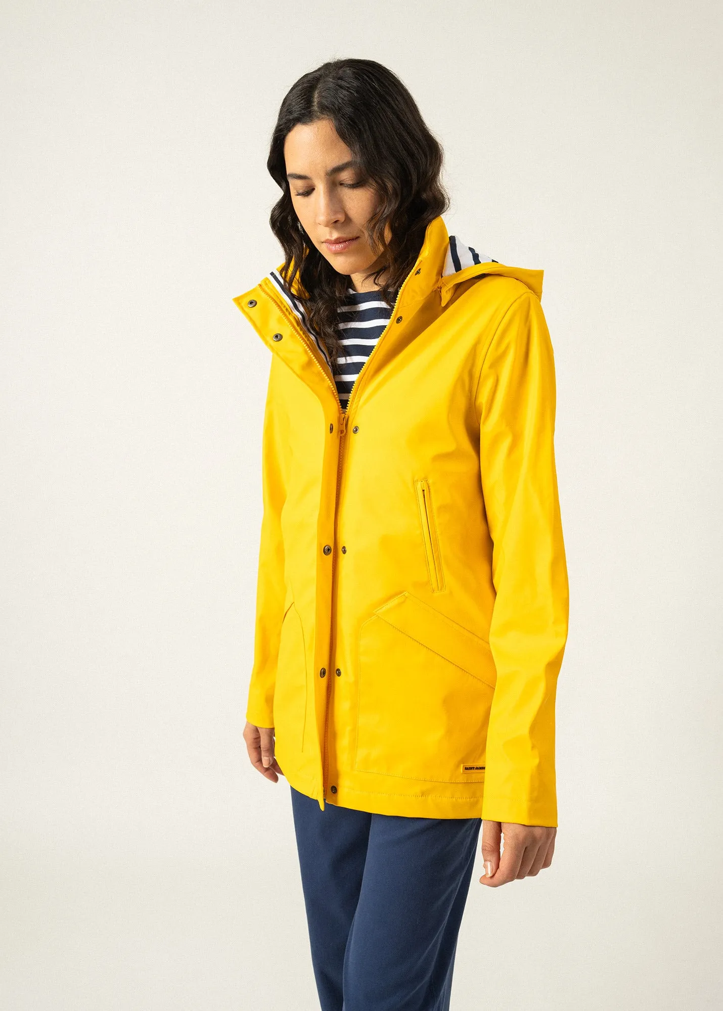 ST MORGANE - Waterproof Raincoat with Hood (YELLOW)