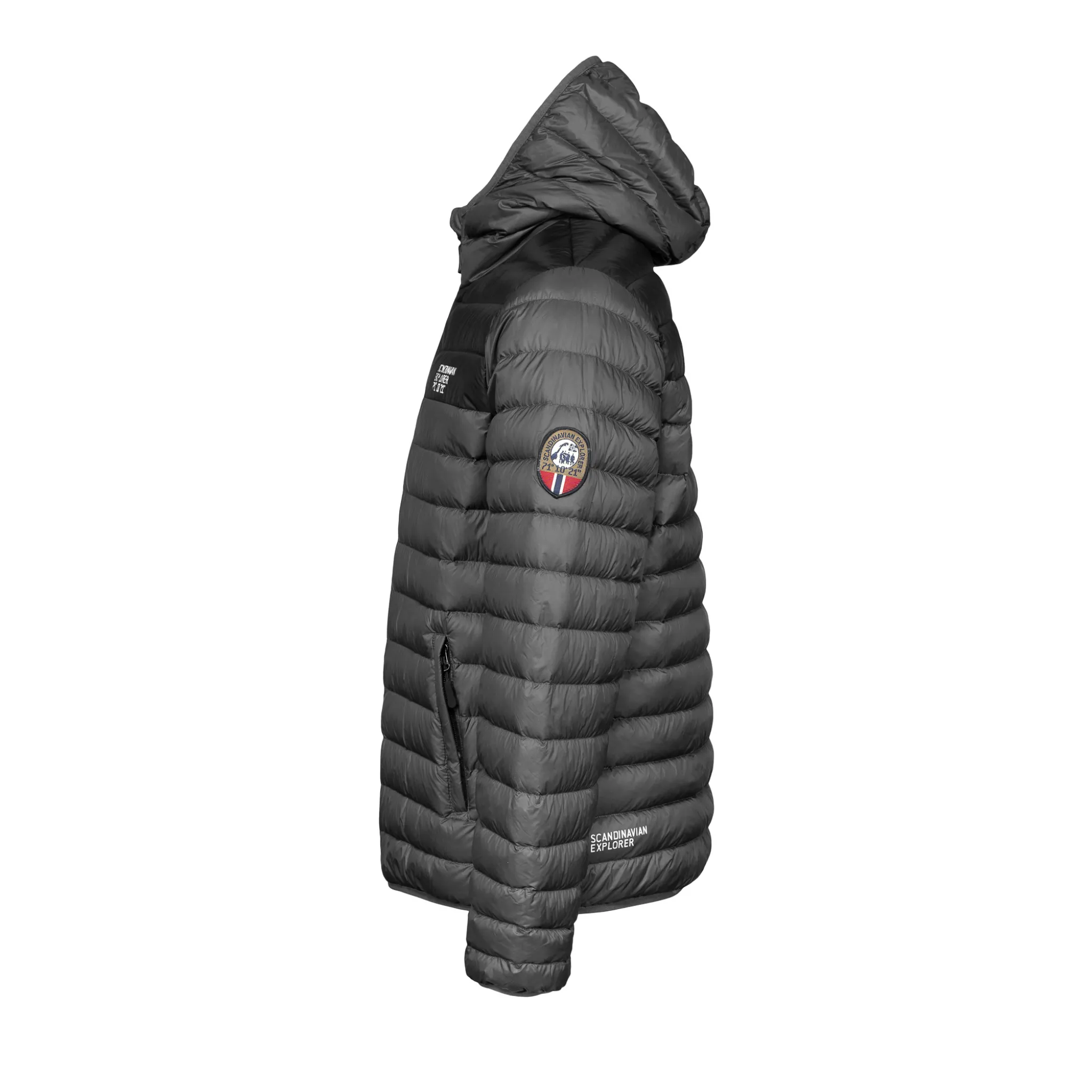 Ultra Light Down Jacket - Dark Grey / Black