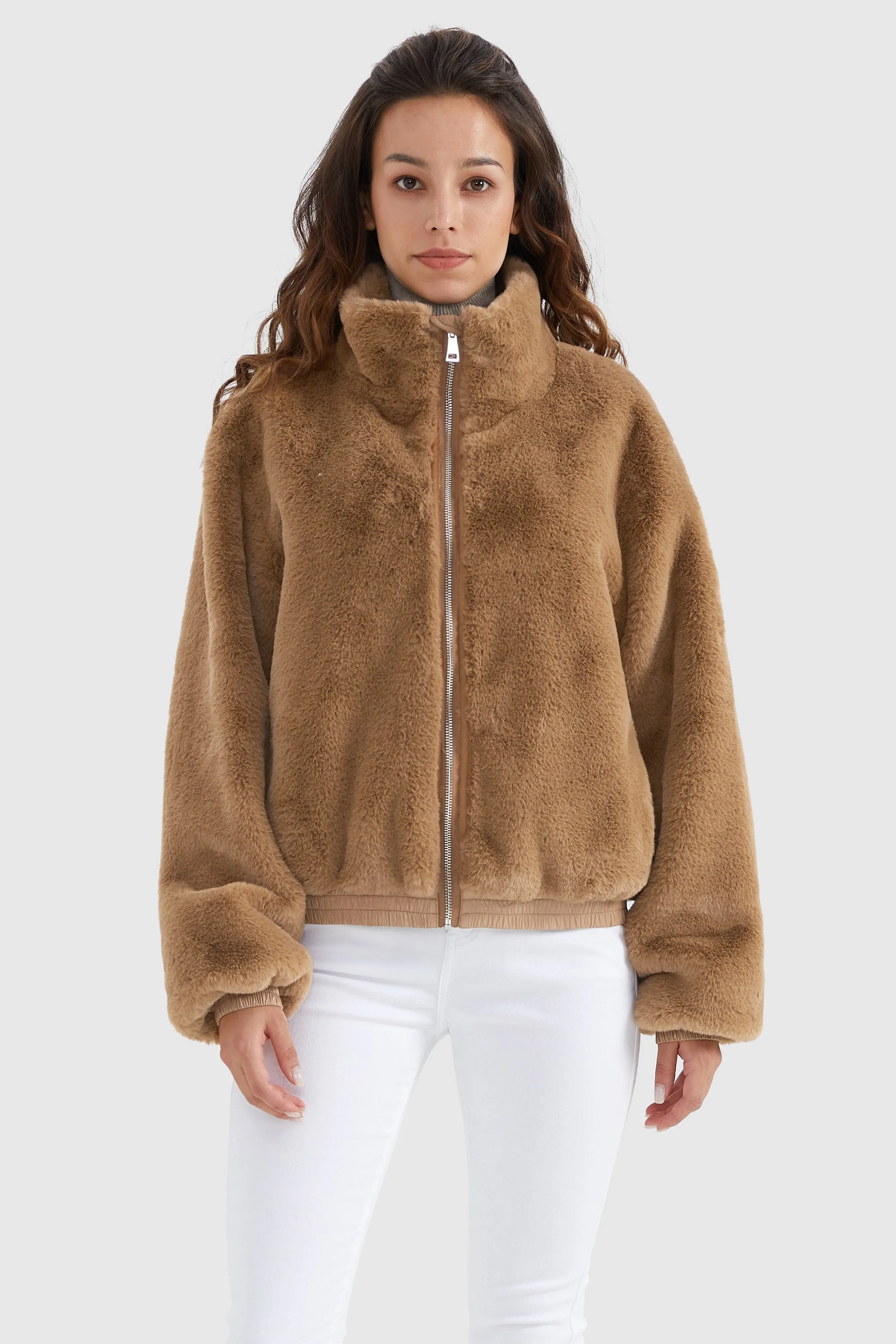 Winter Sherpa Zip-Up Coat