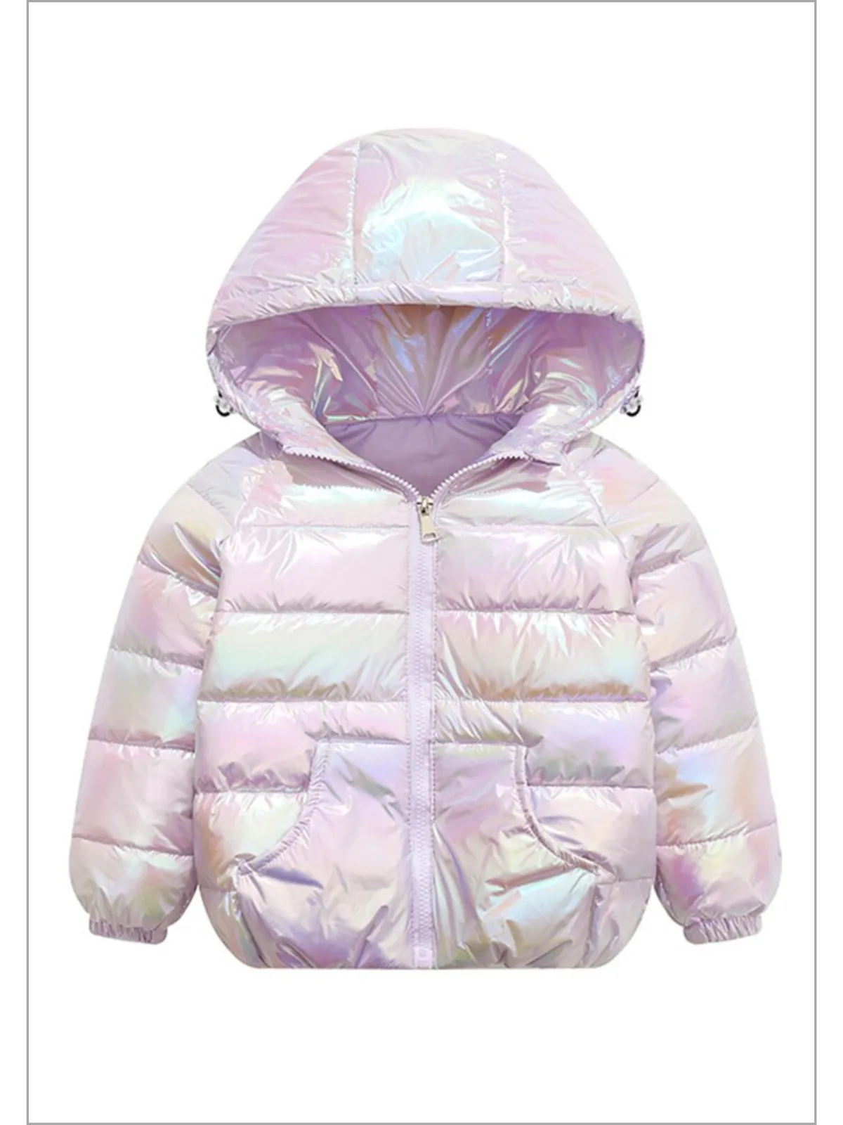 Winter's Sparkle Iridescent Puffer Jacket