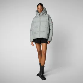 Women's animal free puffer jacket keri in wolf grey