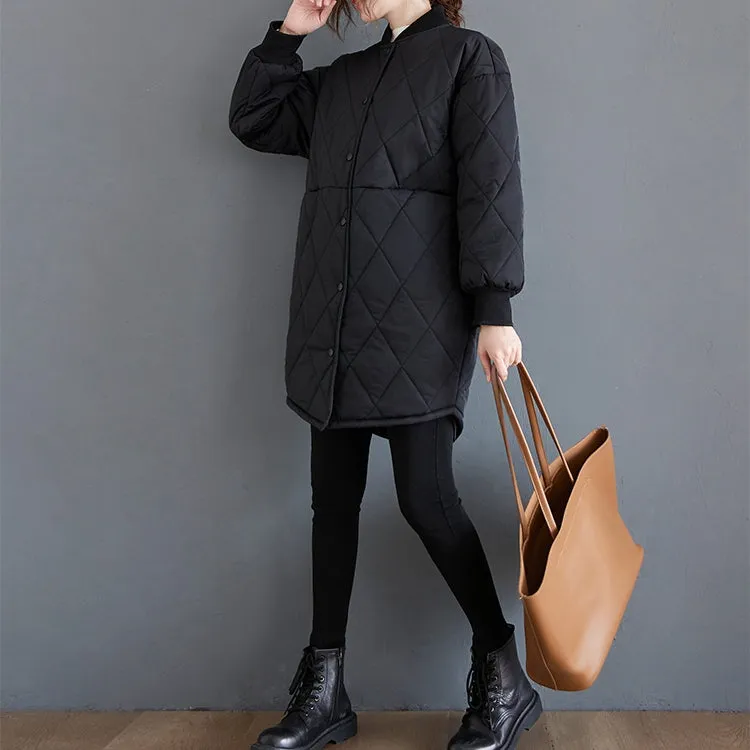 Women's Winter Coat, Long Coat for Women, Black Outwear Jacket